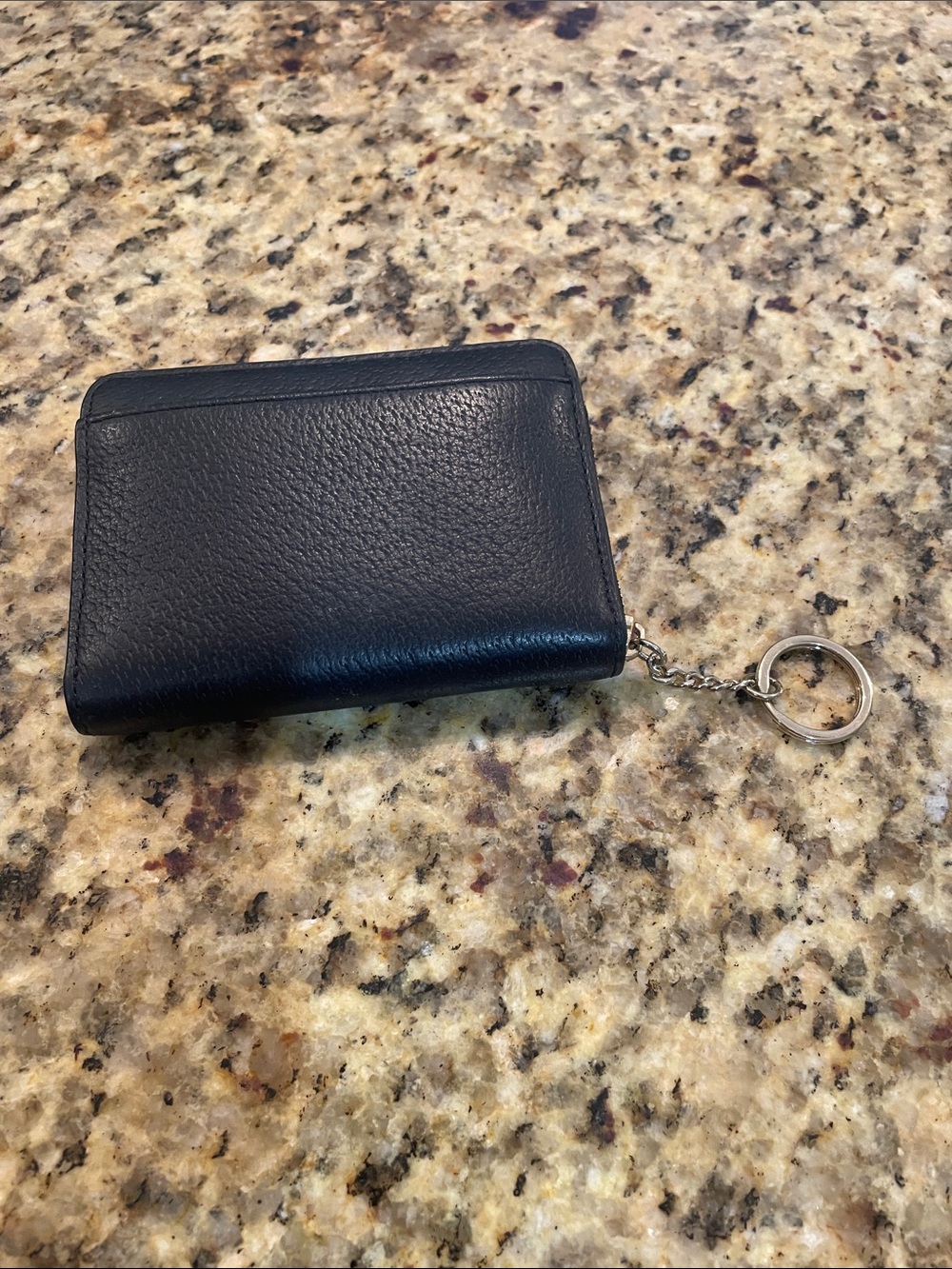 kate spade Black Pebbled Leather Key & Card Holder with Keyring - Picture 3 of 6